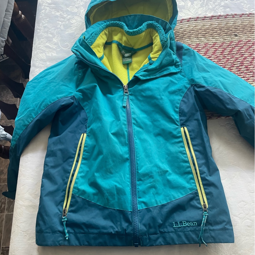 kids LL Bean ski jacket 3 in 1 size 6x/7